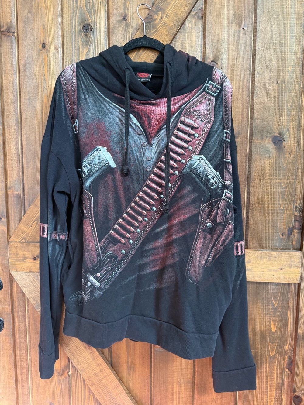 Spiral Direct Amo Skulls Hoodie Sweatshirt Goth Men’s XL Black Brown Excellent